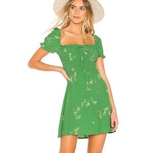 Faithfull the Brand Genevieve Dress in Myrtle Green